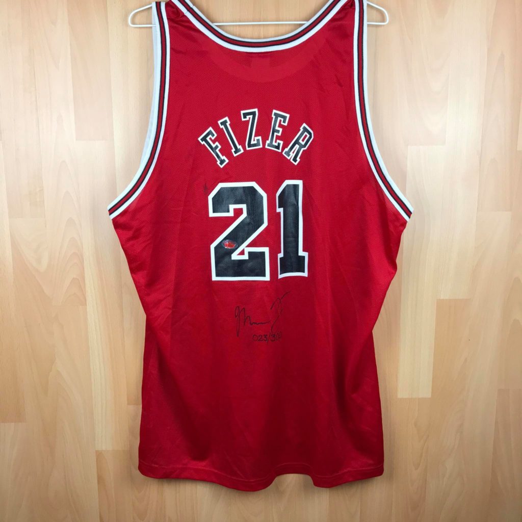 Marcus Fizer Chicago Bulls #21 Autographed Jersey wCOA and Tags