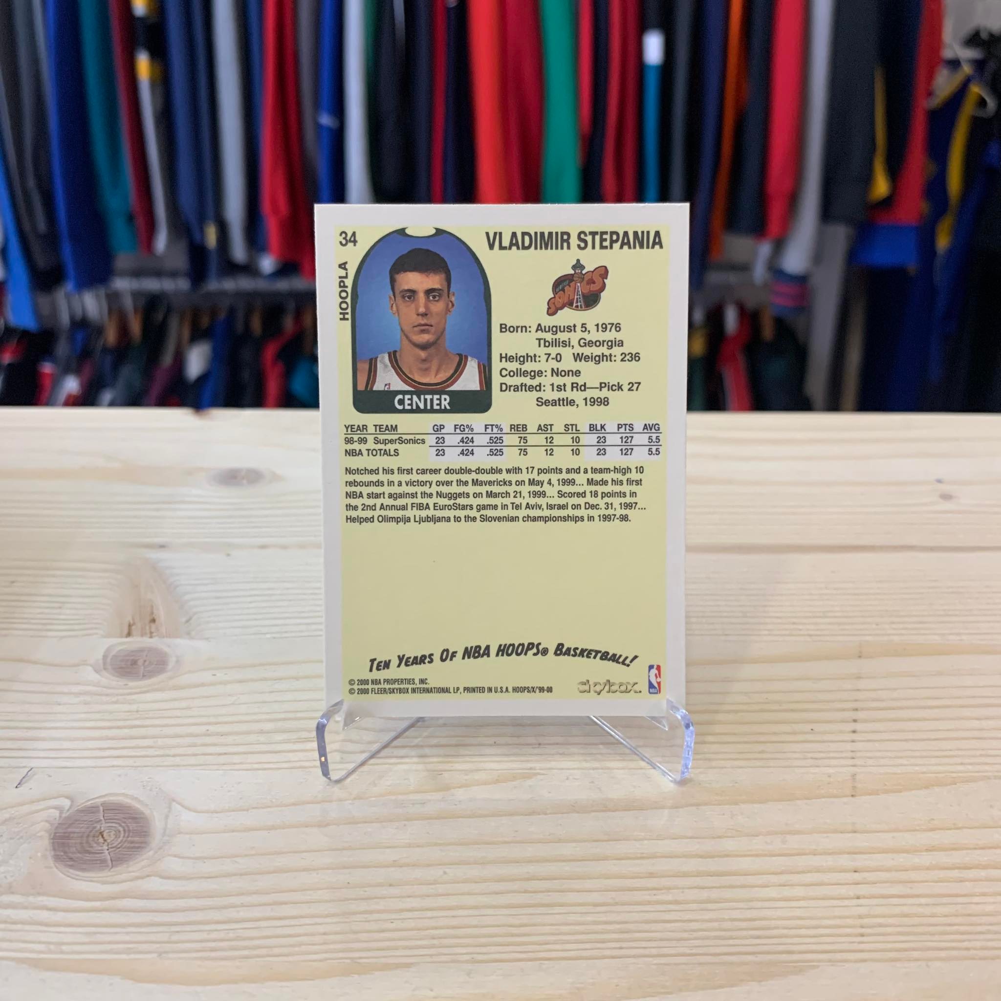 Seattle Supersonics Vladimir Stepania NBA Hoops NBA Card 34