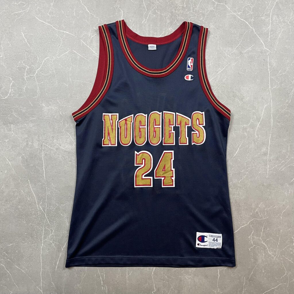 Denver Nuggets Antonio McDyess Vintage Champion NBA Jersey L