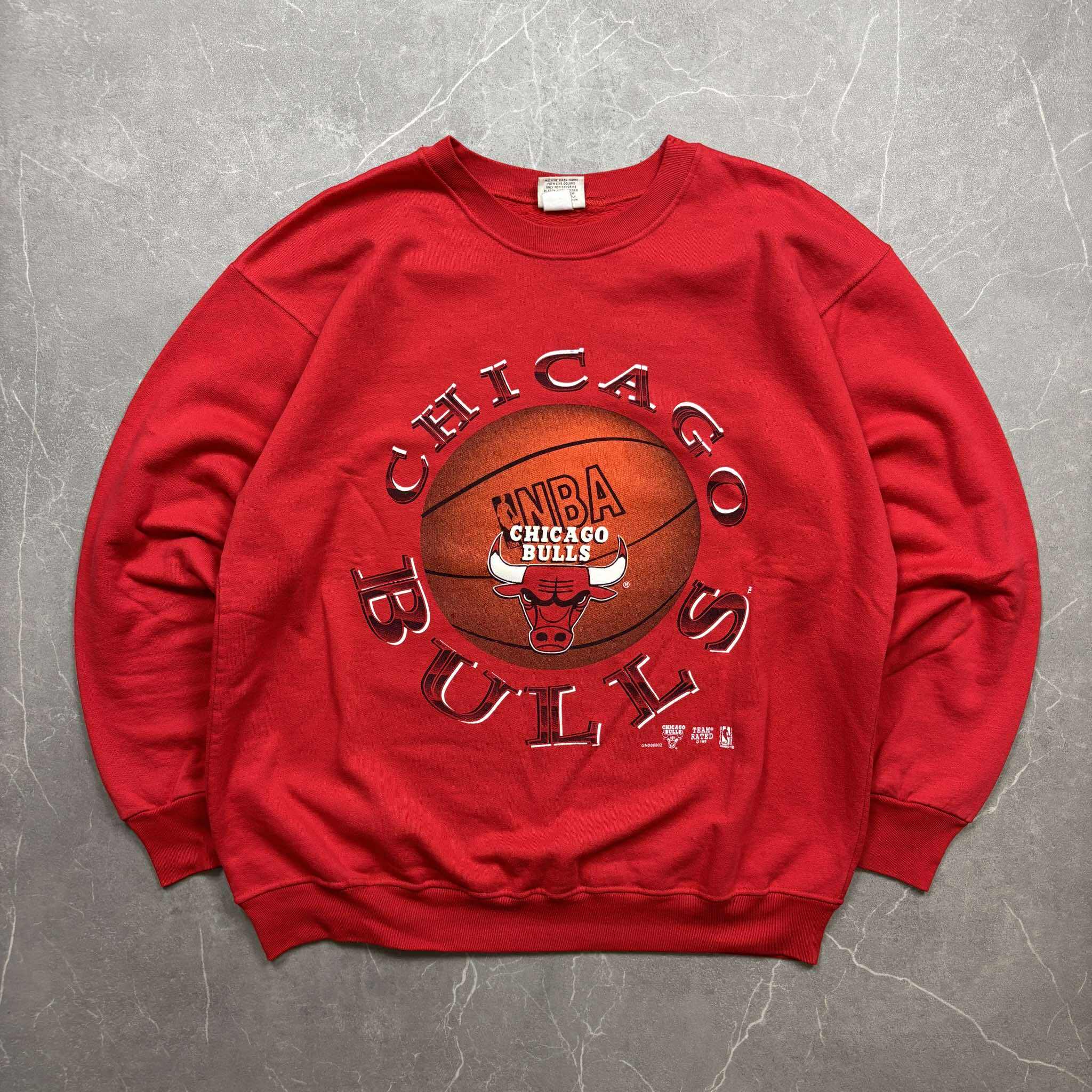 Chicago Bulls Vintage Team Rated NBA Crewneck XL - throwusback.com