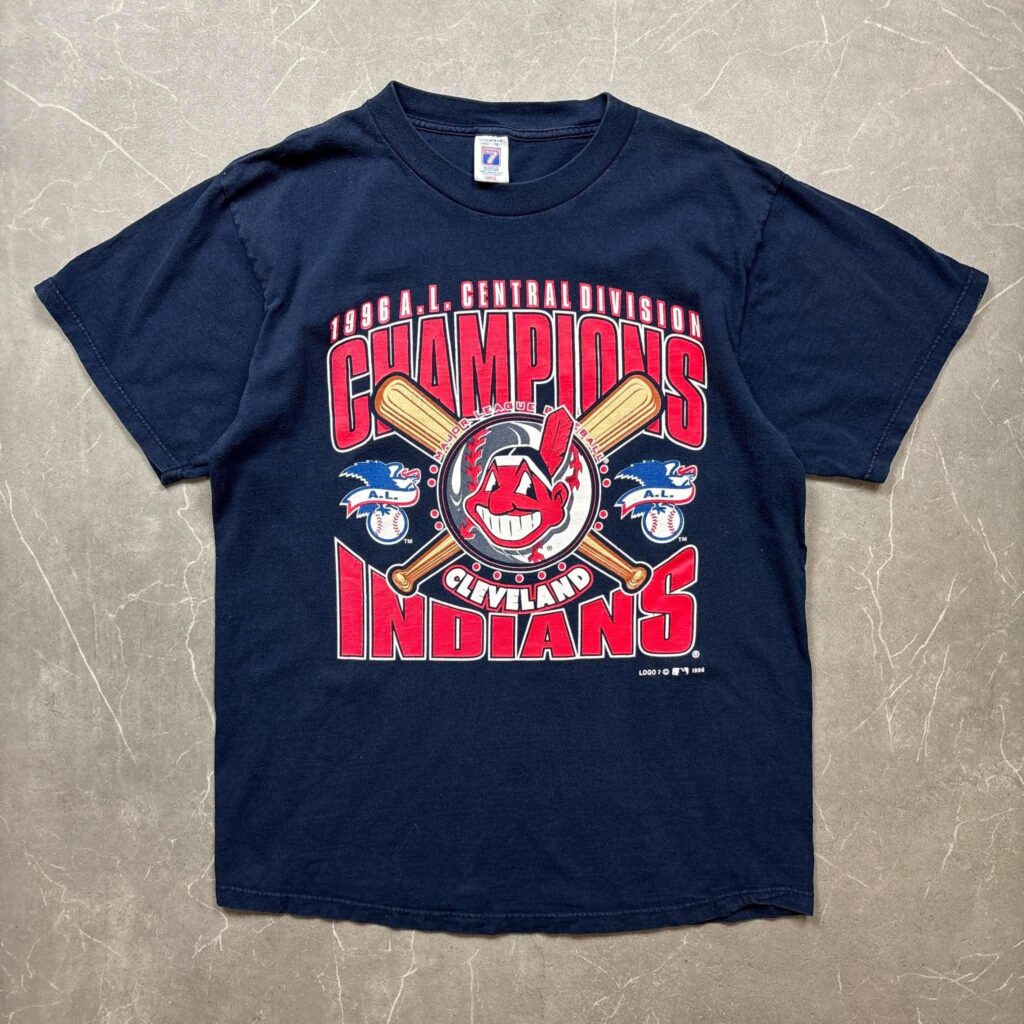 Cleveland Indians Vintage 1996 Logo7 A.L. MLB T shirt L
