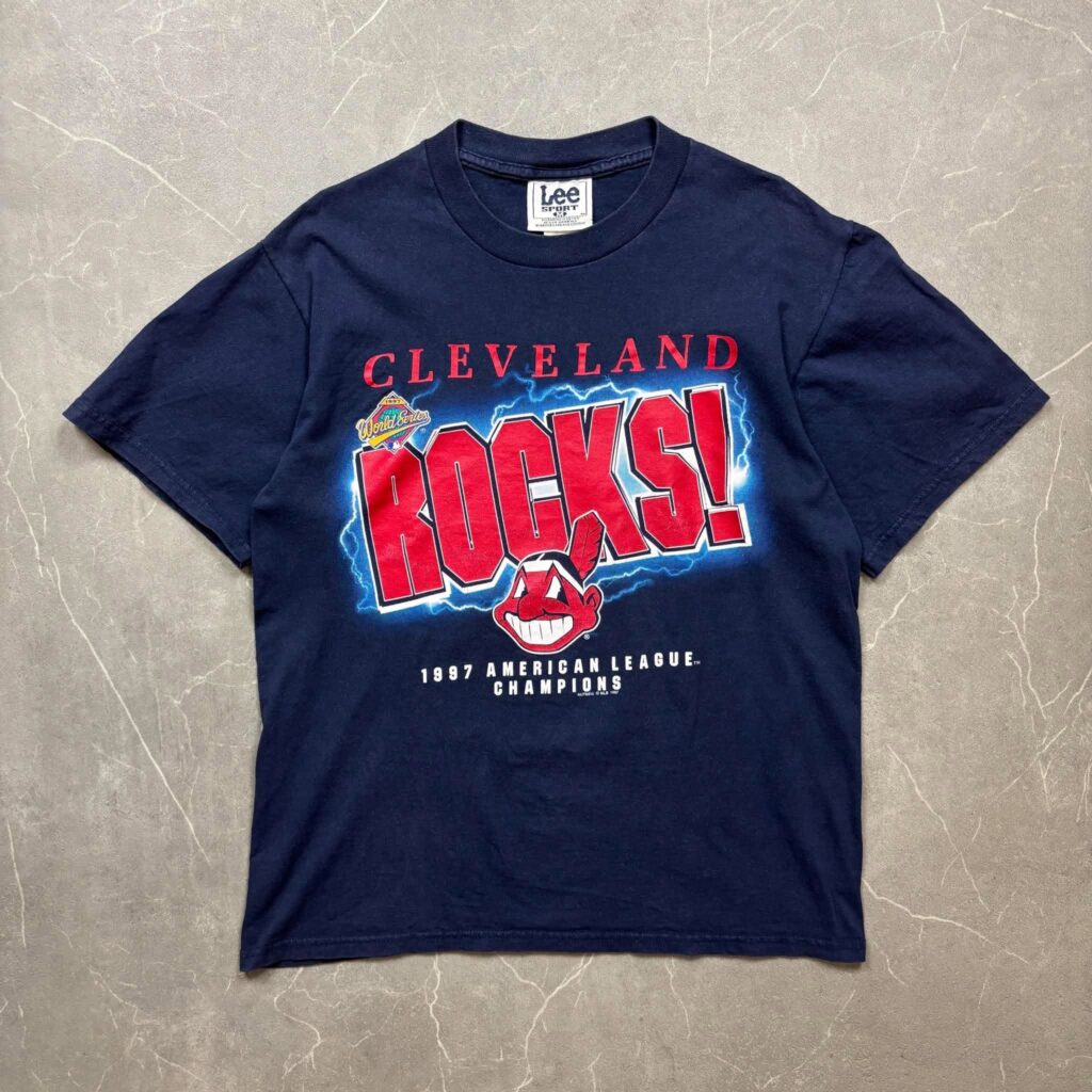 Cleveland Indians Vintage 1997 Rocks MLB Lee Sport T shirt M