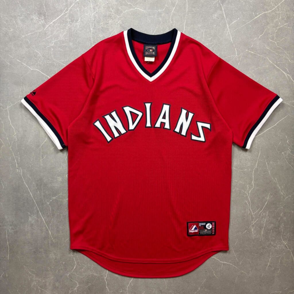 Cleveland Indians Majestic V Neck MLB Jersey M