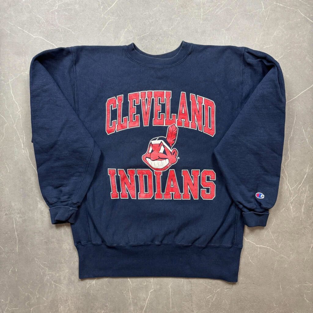 Cleveland Indians Vintage Champion Reverse Wave MLB Crewneck L