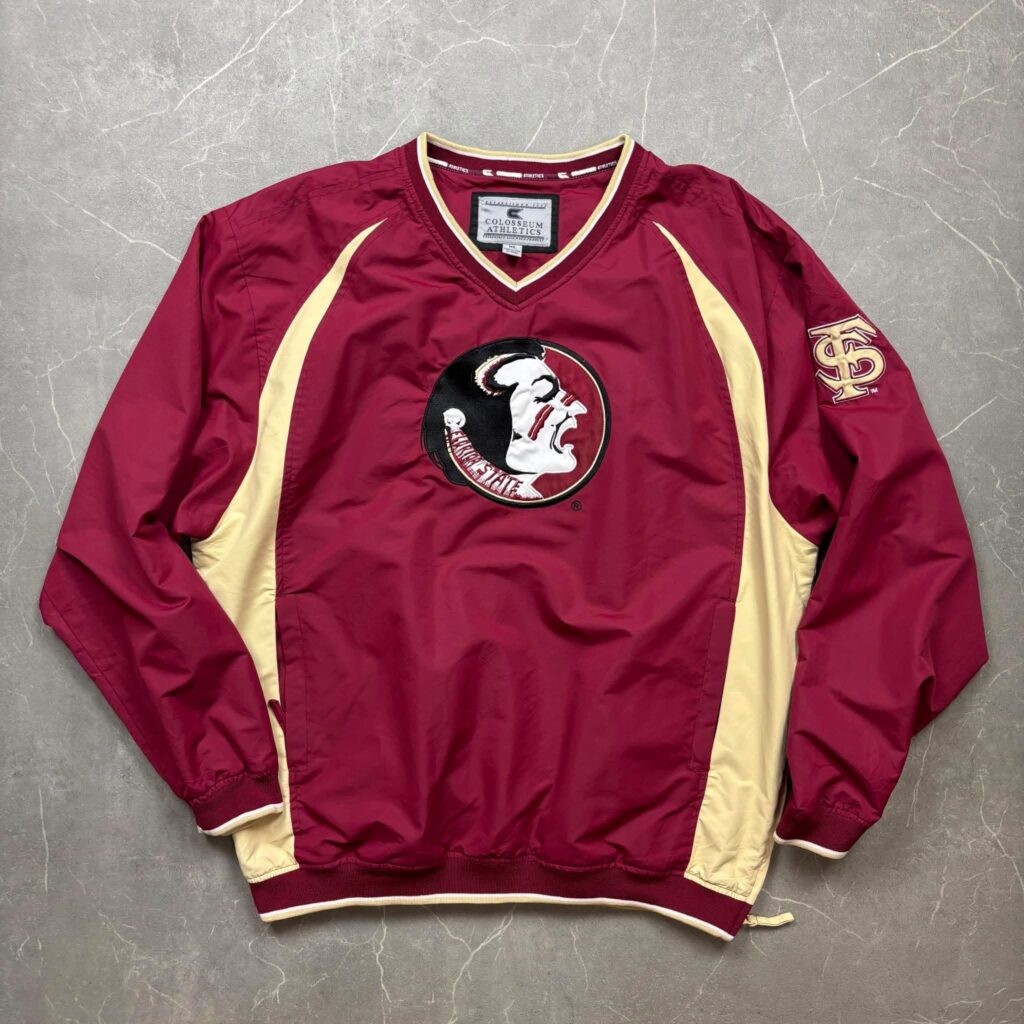 Florida State Seminoles Vintage V neck NCAA Pullover Jacket XL