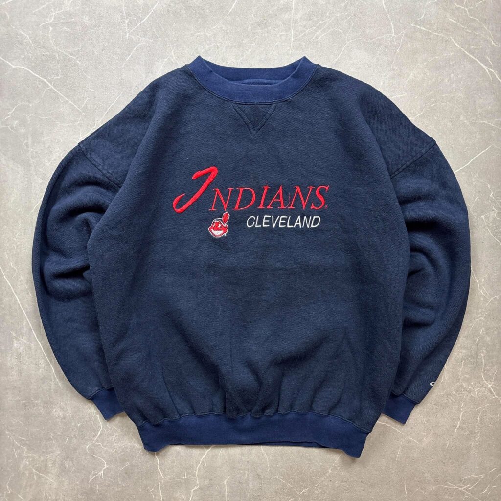Cleveland Indians Logo Athletic Vintage MLB Crewneck XL