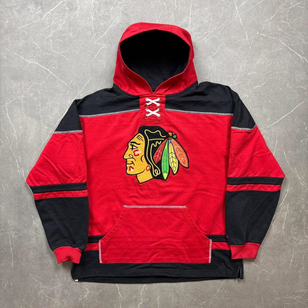 Chicago Blackhawks Vintage Reebok NHL Jersey Hoodie S