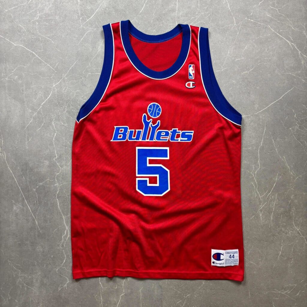 Washington Bullets Juwan Howard Vintage Champion NBA Mez L